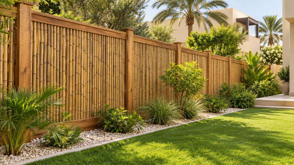 Wooden and Bamboo Fence